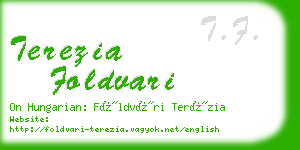 terezia foldvari business card